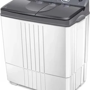Giantex EP20313 Portable, 20lbs Capacity Combo, 12lbs Washer and 8lbs Spinner, Compact for Apartment RV, Gray & White Washing Machine