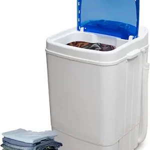 Deco Home Portable Washing Machine for Apartments, Dorms, and Tiny Homes with 8.8 lb Capacity, 250W Power, Wash and Low Agitation Spin Cycle, Includes Drainage Hose, ETL Certified